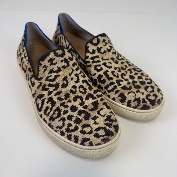 Rothy's Sneakers size 8.5 animal print brown cheetah - Picture 1 of 8